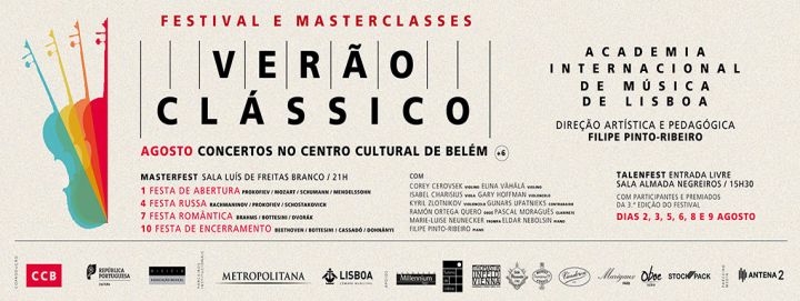 VERÃO CLÁSSICO 2017: FESTIVAL E MASTERCLASSES